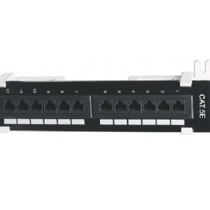 Intellinet PATCHPANEL 12 PORT CAT5e UTP ΜΑΥΡΟ ΕΠΙΤΟΙΧΟ - (162470)